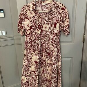 Umgee cream maroon midi floral dress. Game day FSU SCU Perfect condition Sz S